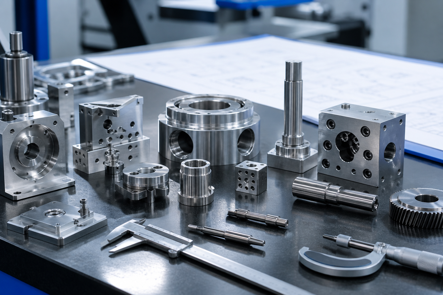 Machined parts, molds, shafts, and other precision metal parts